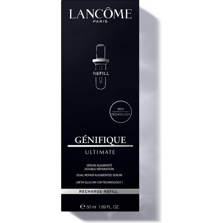 Lancôme Génifique Ultimate Serum Refill 50 ml reparerende ansiktsserum i svart eske med Beta Glucan-CM