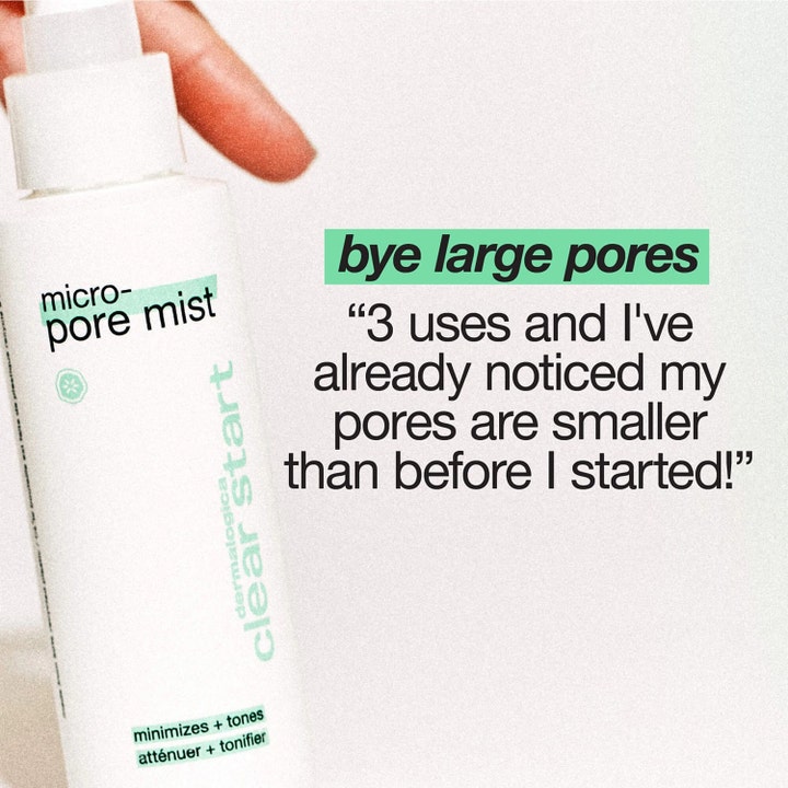 Dermalogica Clear Start Micro-Pore Mist 118 ml ansiktsmist som minsker porer med teksten bye large pores.
