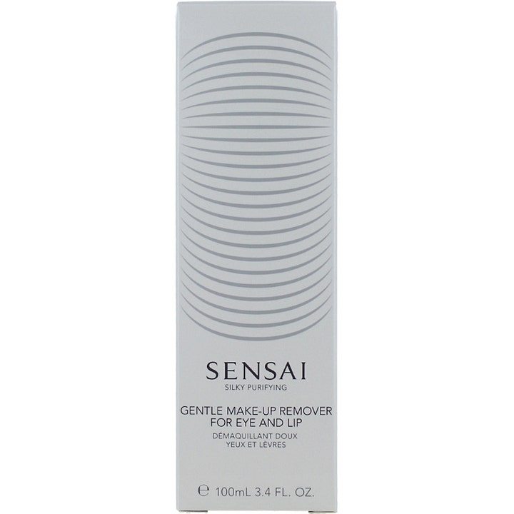 Sensai Silky Purifying Gentle Make-up Remover 100 ml i hvit eske med grått linjemønster fjerner sminke skånsomt