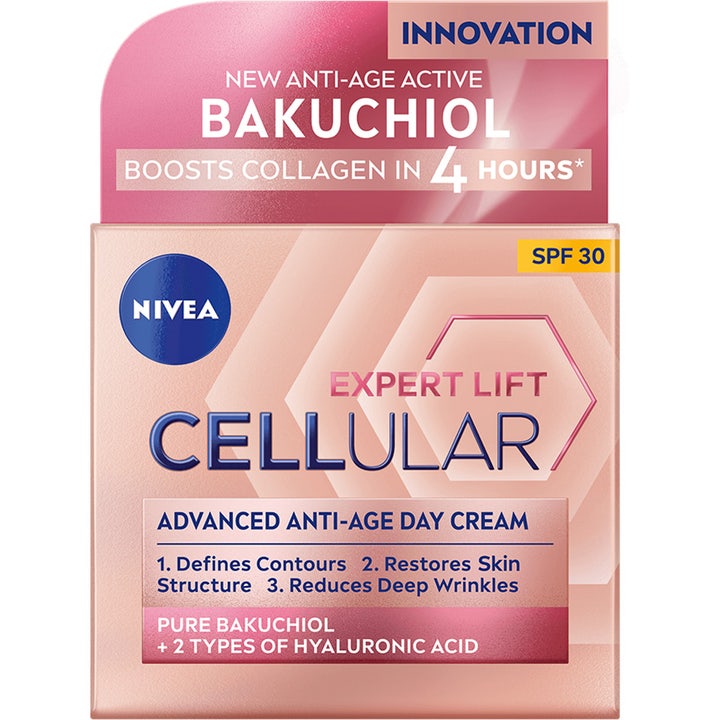 NIVEA Cellular Expert Lift Day Cream SPF30 50 ml i rosa eske som reduserer rynker med bakuchiol